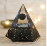 Turmalina negra - pirámide orgonita hexagonal